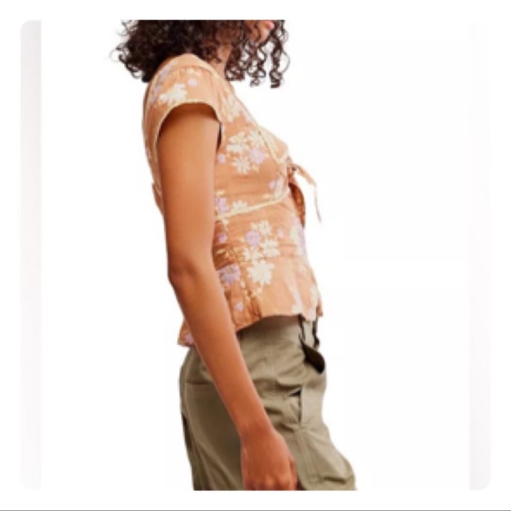 Free People CALL ME BABY BLOUSE SIZE MEDIUM - Picture 4 of 11